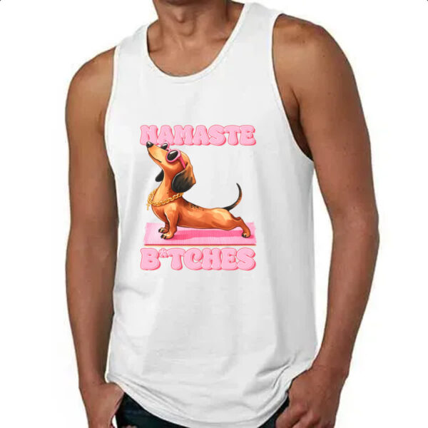 Camiseta Regata Namaste Dachshund - Imagem 4