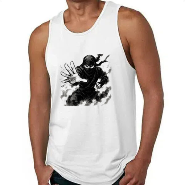 Camiseta Regata Ninja Smoke Grafite Arte - Imagem 4