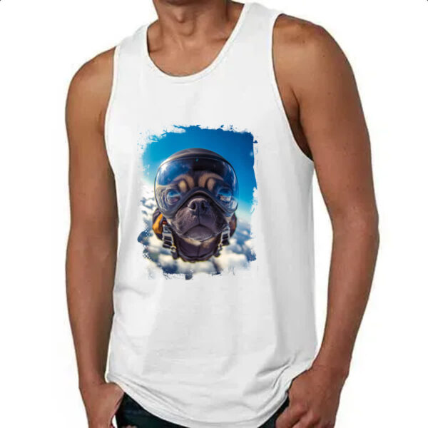 Camiseta Regata Pug paraquedista - Imagem 4