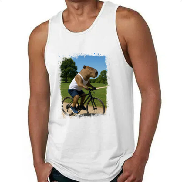Camiseta Regata Capivara de bicicleta - Imagem 4