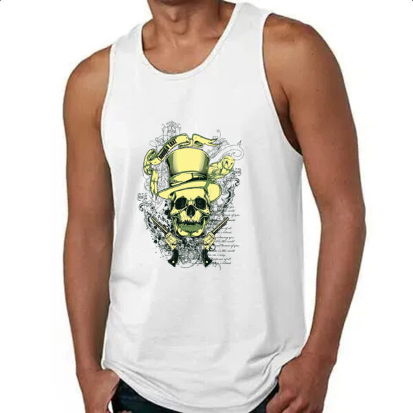 Camiseta Regata Caveira e revolveres - Imagem 4