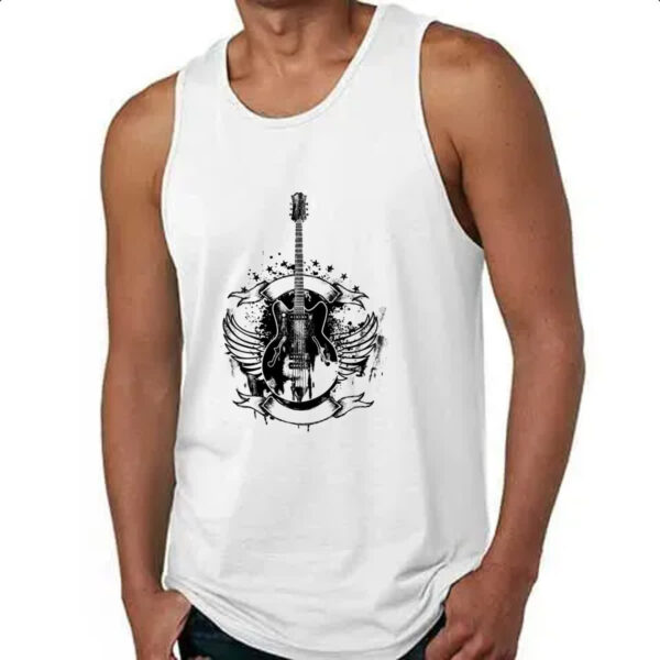 Camiseta Regata Guitarra asas vintage - Imagem 4