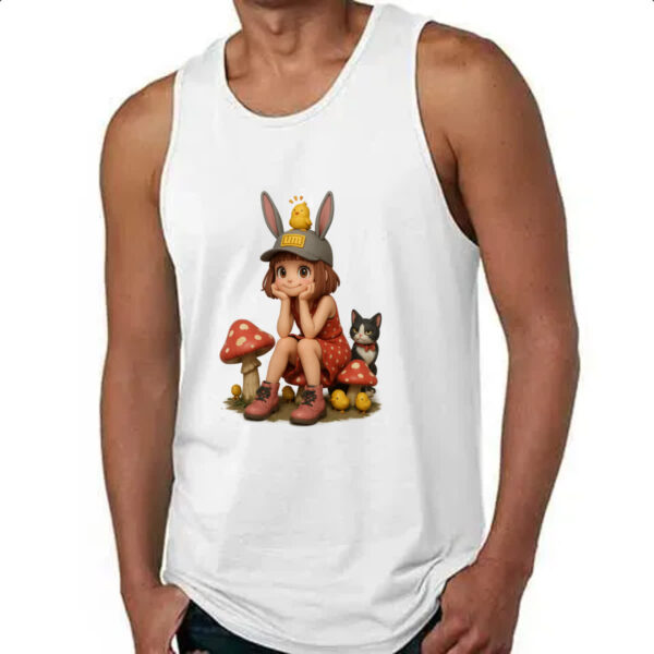Camiseta Regata Menina Cute Cogumelos - Imagem 4
