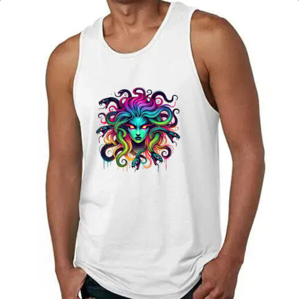 Camiseta Regata Medusa Neon Art - Imagem 4