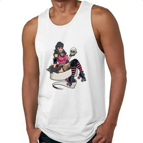 Camiseta Regata Patinadora com cranio - Imagem 4
