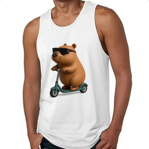 Camiseta Regata Capivara no patinete 3D - Imagem 4