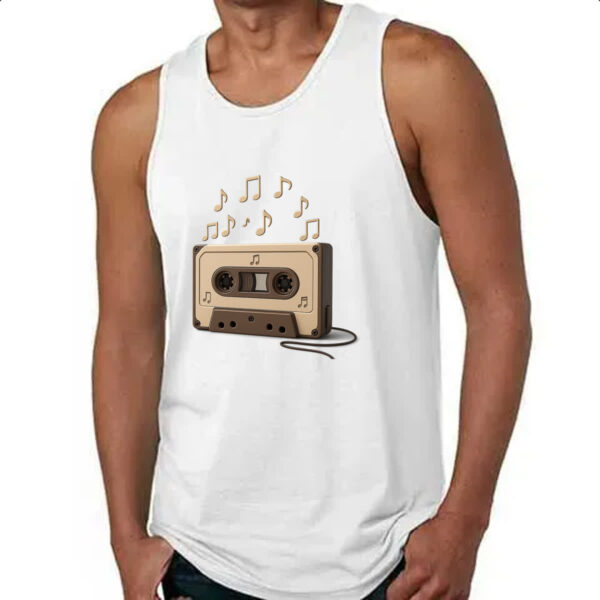 Camiseta Regata Retro Fita K7 notas musicais - Imagem 4