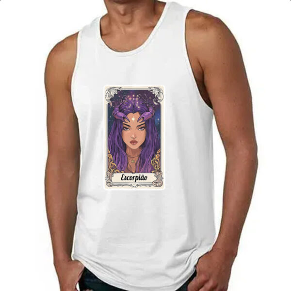 Camiseta Regata Carta Taro Signo Escorpiao - Imagem 4