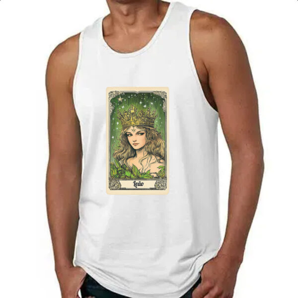 Camiseta Regata Carta Taro Signo Leao - Imagem 4