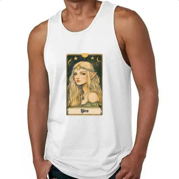 Camiseta Regata Carta Taro Signo Libra - Imagem 4