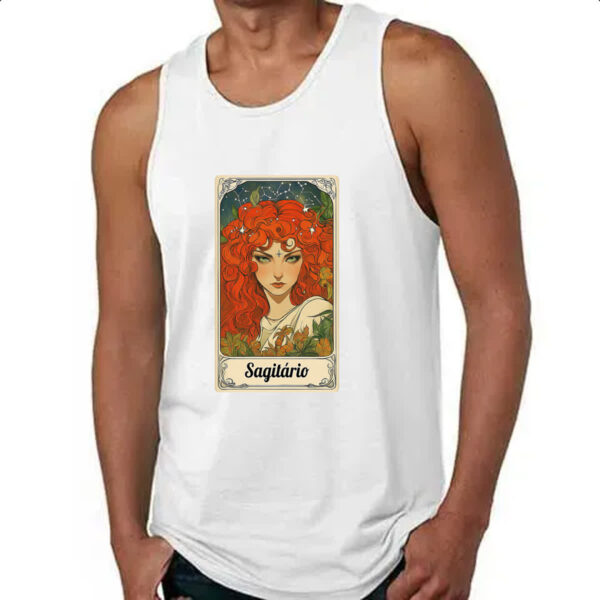 Camiseta Regata Carta Taro Signo Sagitario - Imagem 4