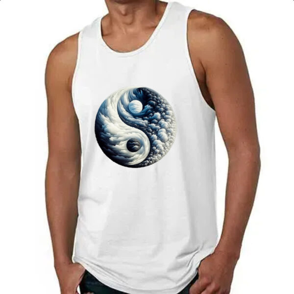 Camiseta Regata Yin Yang Nuvens - Imagem 4