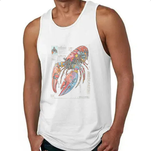 Camiseta Regata Lagosta Mecanica Interna Cyberpunk - Imagem 4
