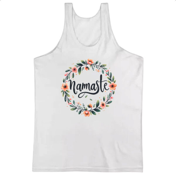 Camiseta Regata Namaste Coroa de Flores