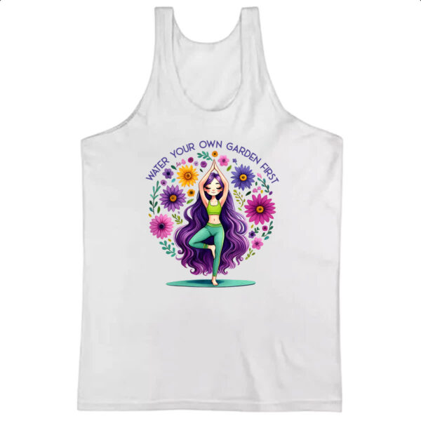 Camiseta Regata Namaste Yoga Girl Flowers