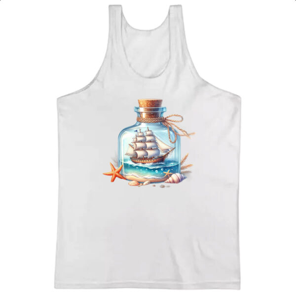 Camiseta Regata Navio na garrafa travel art