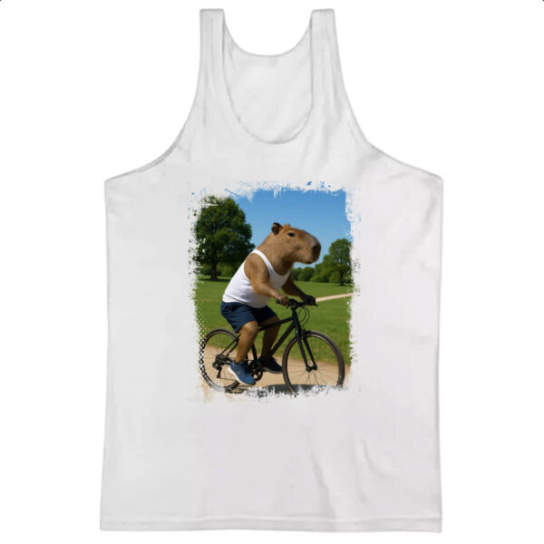 Camiseta Regata Capivara de bicicleta