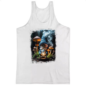 Camiseta Regata Floresta Gnomo Cogumelo