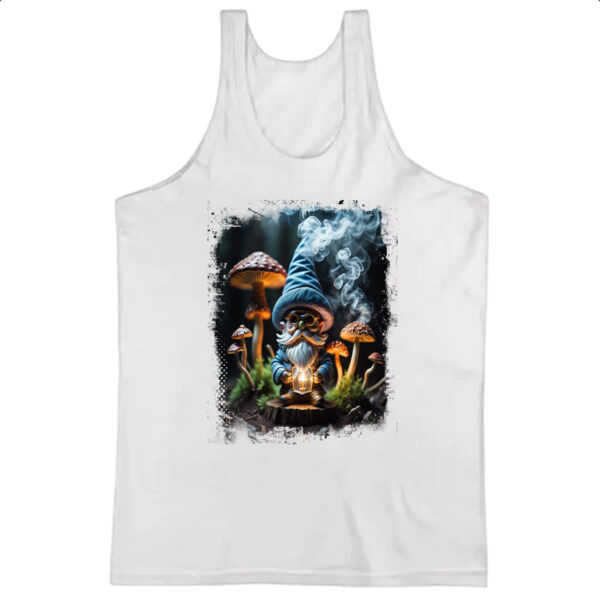 Camiseta Regata Floresta Gnomo Cogumelo