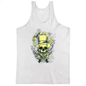 Camiseta Regata Caveira e revolveres