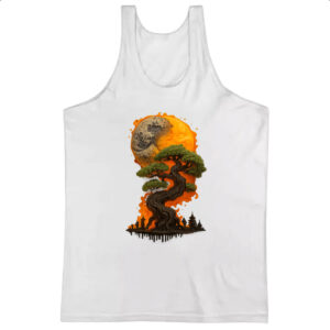 Camiseta Regata Bonzai sunset fire art