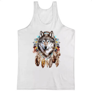 Camiseta Regata Lobo Nativo Americano