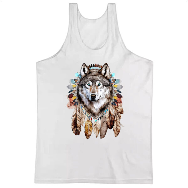 Camiseta Regata Lobo Nativo Americano