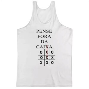 Camiseta Regata Pense fora da caixa jogo da velha