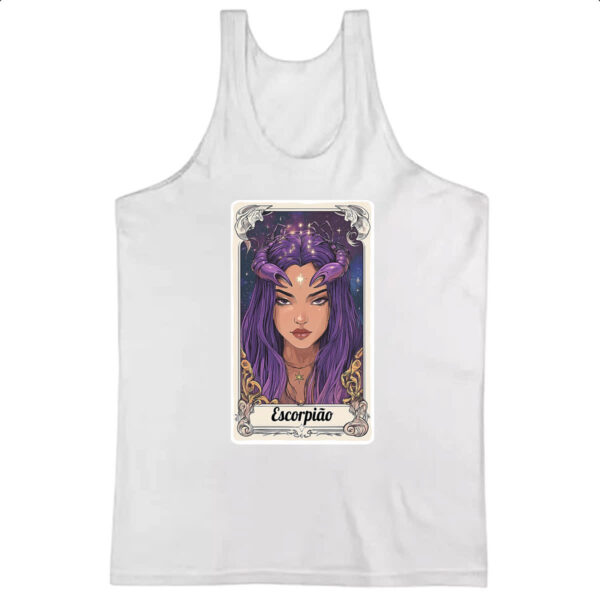 Camiseta Regata Carta Taro Signo Escorpiao