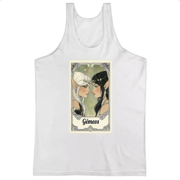 Camiseta Regata Carta Taro Signo Gemeos