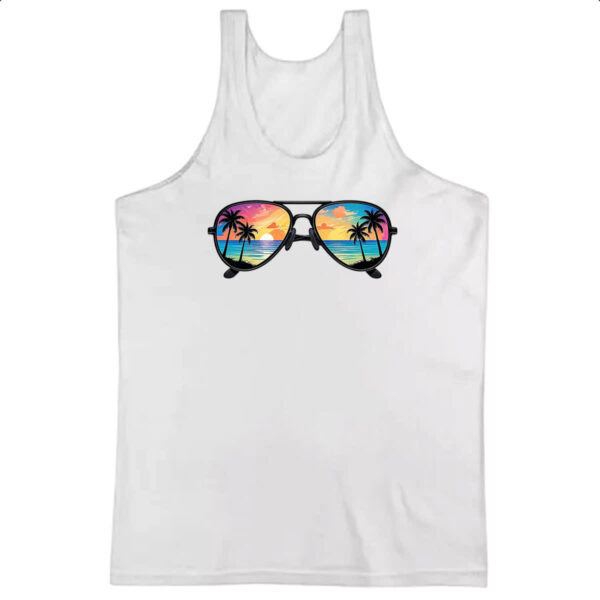 Camiseta Regata Oculos reflexo sunset