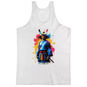 Camiseta Regata Samurai color style art