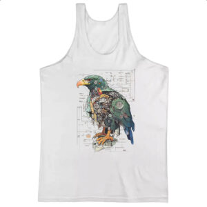 Camiseta Regata Aguia Mecanica Interna Cyberpunk