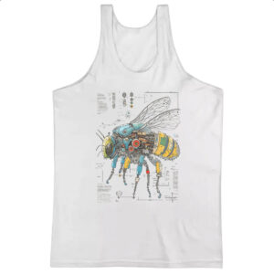 Camiseta Regata Mosca Mecanica Interna Cyberpunk