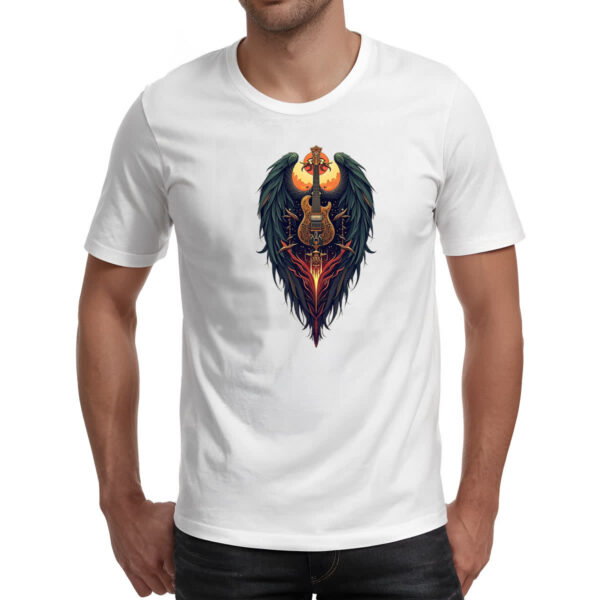 Camiseta Unissex Guitarra Asas de Anjo - Imagem 2