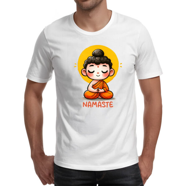 Camiseta Unissex Namaste Cute Monge - Imagem 2