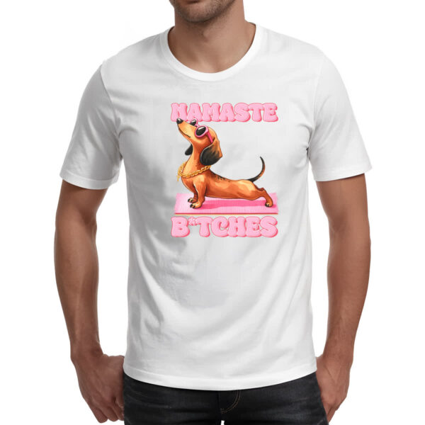 Camiseta Unissex Namaste Dachshund - Imagem 2