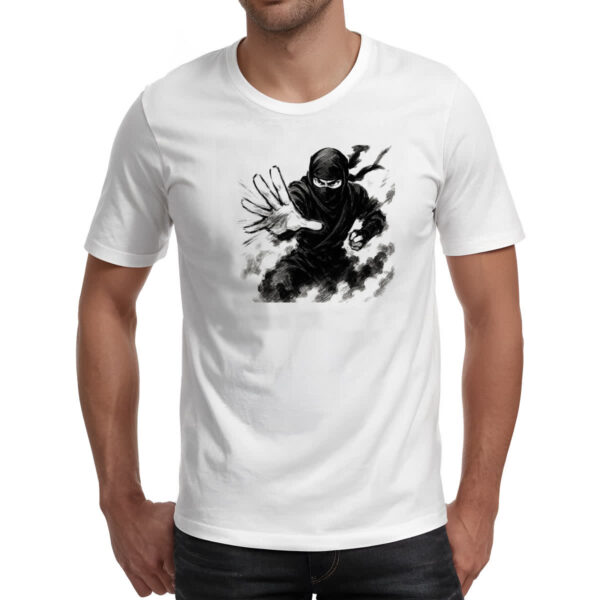 Camiseta Unissex Ninja Smoke Grafite Arte - Imagem 2