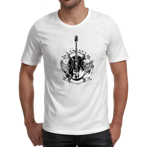 Camiseta Unissex Guitarra asas vintage - Imagem 2