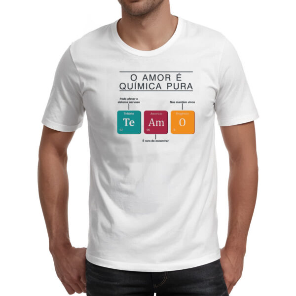 Camiseta Unissex Amor quimica pura - Imagem 2