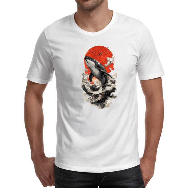 Camiseta Unissex Baleia sunset japan - Imagem 2