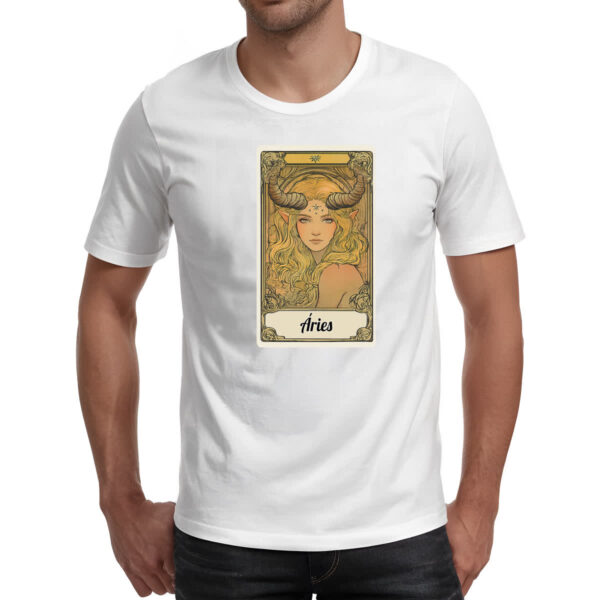 Camiseta Unissex Carta Taro Signo Aries - Imagem 2