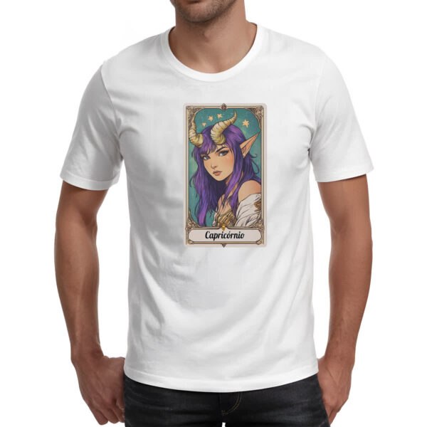 Camiseta Unissex Carta Taro Signo Capricornio - Imagem 2