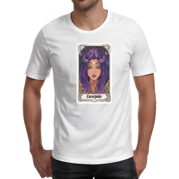 Camiseta Unissex Carta Taro Signo Escorpiao - Imagem 2
