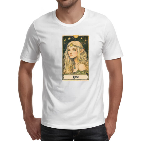 Camiseta Unissex Carta Taro Signo Libra - Imagem 2