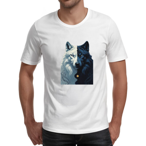 Camiseta Unissex Lobo Yin-yang - Imagem 2
