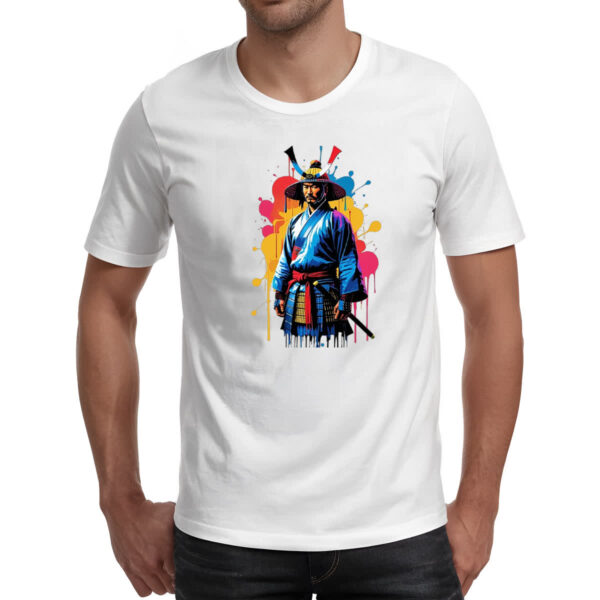 Camiseta Unissex Samurai color style art - Imagem 2