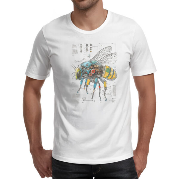 Camiseta Unissex Mosca Mecanica Interna Cyberpunk - Imagem 2