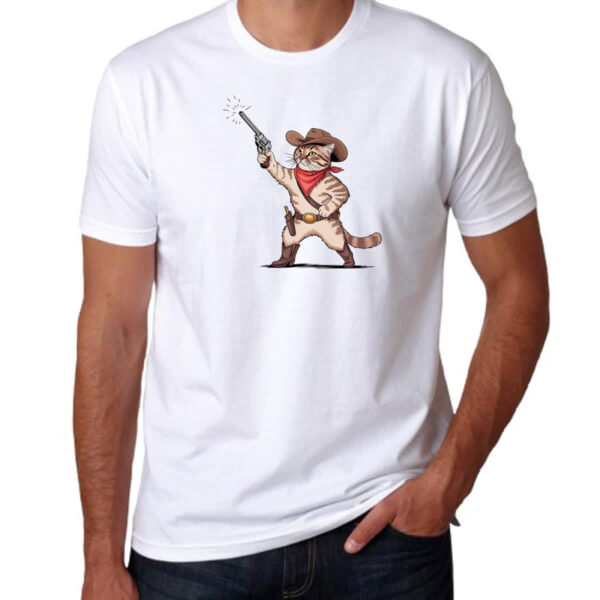 Camiseta Unissex Gato Cowboy - Imagem 3