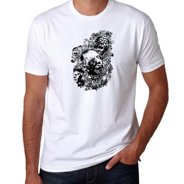 Camiseta Unissex Zumbis psicodelico arte - Imagem 3